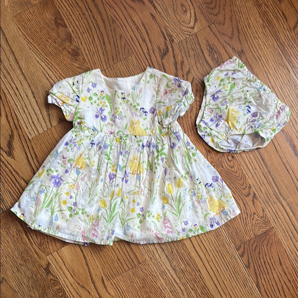 Floral Baby Dress with Bloomers